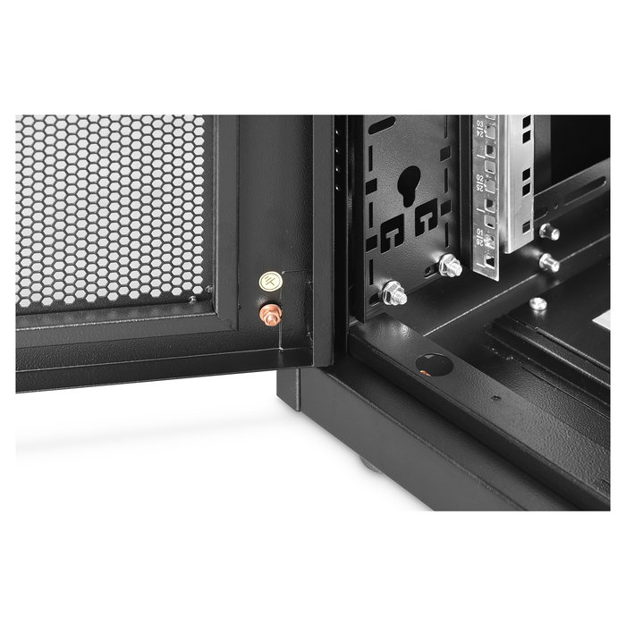 Digitus 26HE Armario Rack para Servidores, 26U, 1342x600x1000 mm, Independiente, 1200 kg, Negro, Acero, Gestión de Cables, Patas Ajustables