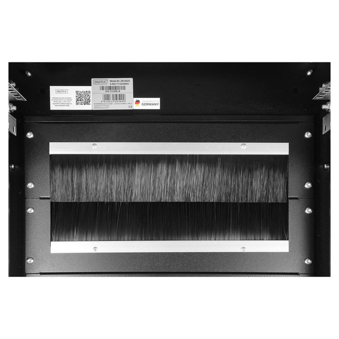 Digitus 26HE Armario Rack para Servidores, 26U, 1342x600x1000 mm, Independiente, 1200 kg, Negro, Acero, Gestión de Cables, Patas Ajustables