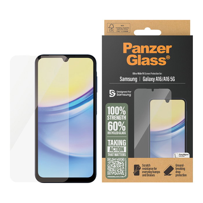 Panzerglass Funda rígida transparente para Samsung Galaxy A16 4G/5G