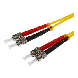 Helos Cable de fibra óptica OS2 Duplex ST/ST 2,0m Amarillo