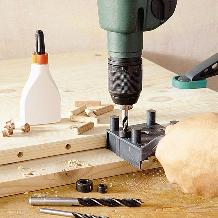 Wolfcraft 4645000 Juego Universal de Maestro de Ensamblaje para Madera con 79 Piezas para Unir Madera con Espigas 6, 8 y 10mm Wolfcraft 4645000 Juego Universal de Maestro de Ensamblaje para Madera con 79 Piezas para Unir Madera con Espigas 6, 8 y 10mm