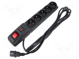 HSK DATA Regleta de alimentación ACAR F5 IEC 3M Negro