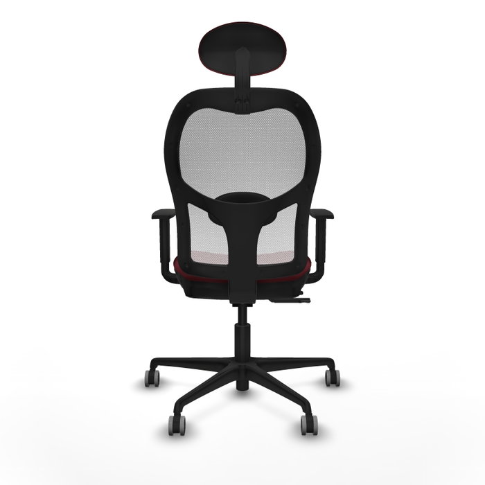 PIQUERAS Y CRESPO Silla de oficina Jorquera con mecanismo Sincro/Traslack, Granate y Blanco PIQUERAS Y CRESPO Silla de oficina Jorquera con mecanismo Sincro/Traslack, Granate y Blanco