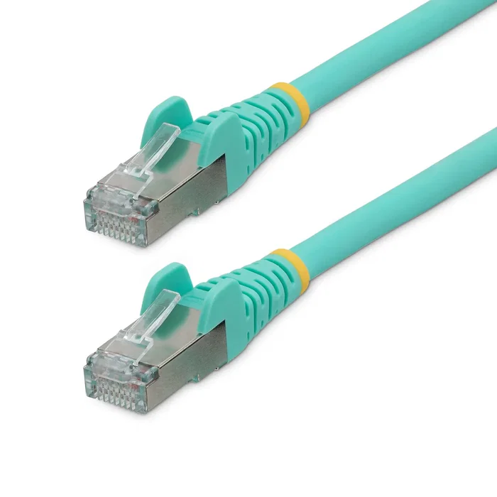 Startech.com 2m cat6a ethernet cable aqua low smoke zero halogen (lszh) 10gbe 500mhz 100w poe++ snagless rj-45 w/strain reliefs Startech.com 2m cat6a ethernet cable aqua low smoke zero halogen (lszh) 10gbe 500mhz 100w poe++ snagless rj-45 w/strain reliefs