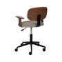 Ixia Silla Ruedas Beige-Marrón Tejido-Madera 60 X 60 X 89 cm