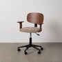 Ixia Silla Ruedas Beige-Marrón Tejido-Madera 60 X 60 X 89 cm