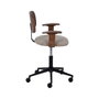 Ixia Silla Ruedas Beige-Marrón Tejido-Madera 60 X 60 X 89 cm