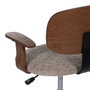 Ixia Silla Ruedas Beige-Marrón Tejido-Madera 60 X 60 X 89 cm