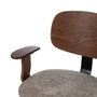 Ixia Silla Ruedas Beige-Marrón Tejido-Madera 60 X 60 X 89 cm