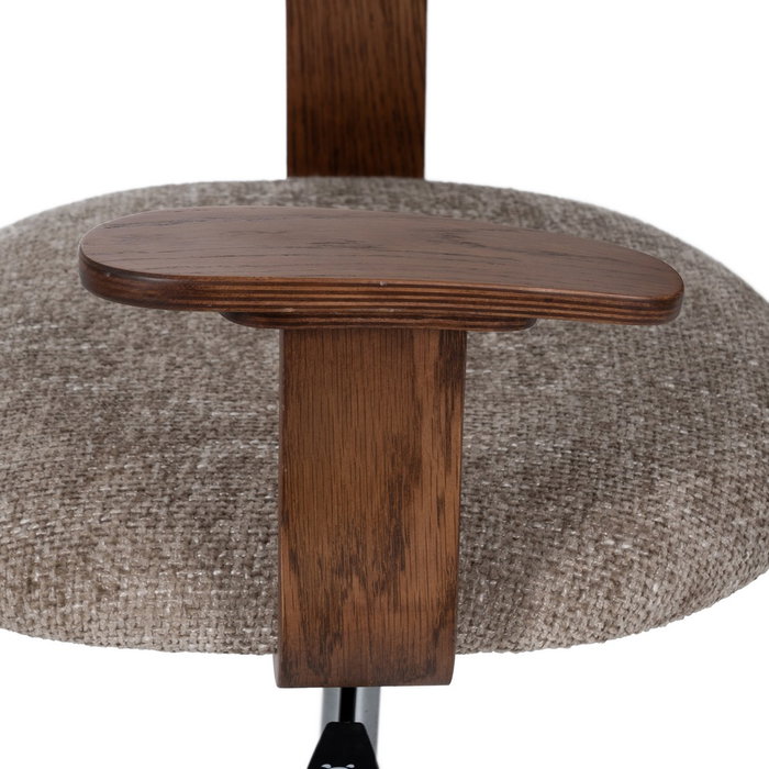 Silla Ruedas Beige-Marrón Tejido-Madera 60 X 60 X 89 cm Silla Ruedas Beige-Marrón Tejido-Madera 60 X 60 X 89 cm