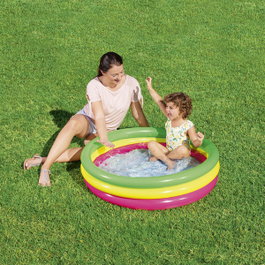 Bestway Piscina Hinchable Infantil 3 Aros Suelo Acolchado 102x25 cm