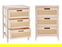 Giftdecor Cajonera Rattan 3 Cajones Ancha 40 x 58 x 29 cm