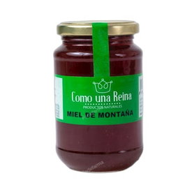 COMO UNA REINA Miel De Montaña Pura y Natural, Tarro de Cristal 500 Gr