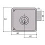 UCEM Cerradura de sobreponer 4124 HB derecha