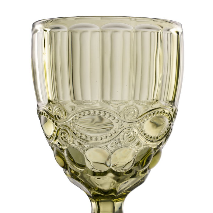 Ixia Copa de Cristal Decoración Verde 9 x 9 x 17 cm