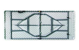 Marbueno Mesa Plegable Resina Blanco 180X74X74 cm Catering, Playa y Camping 10528