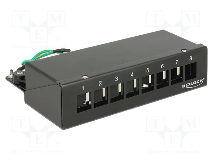 DeLOCK Keystone Desktop Patchpanel 8 Port negro DeLOCK Keystone Desktop Patchpanel 8 Port negro
