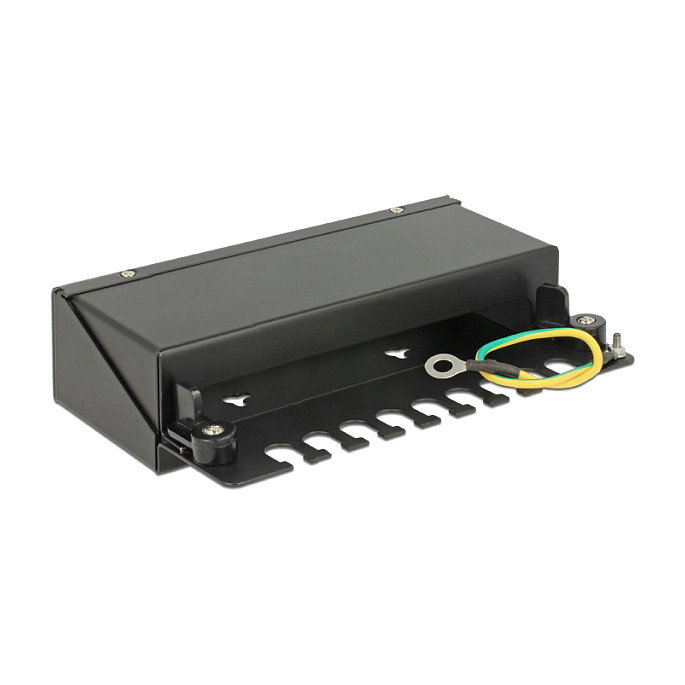 DeLOCK Patchpanel Keystone Desktop 8 Port negro