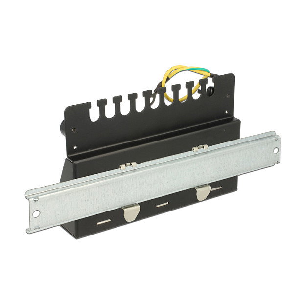 DeLOCK Patchpanel Keystone Desktop 8 Port negro