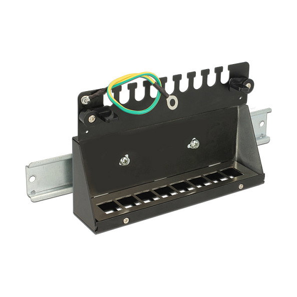 DeLOCK Patchpanel Keystone Desktop 8 Port negro