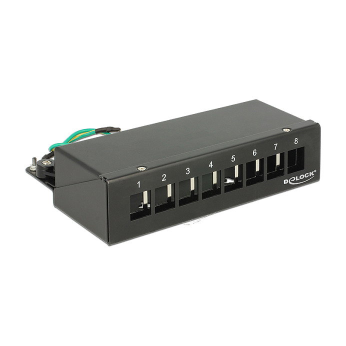 DeLOCK Keystone Desktop Patchpanel 8 Port negro DeLOCK Keystone Desktop Patchpanel 8 Port negro