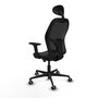 PIQUERAS Y CRESPO Silla de oficina Jorquera con mecanismo Sincro/Traslack y Brazos 2D, Negro