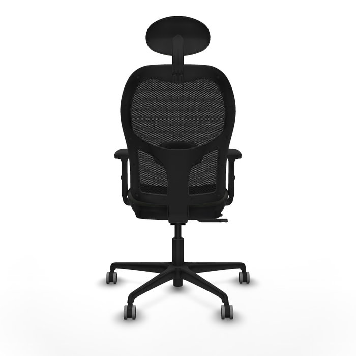PIQUERAS Y CRESPO Silla de oficina Jorquera con mecanismo Sincro/Traslack y Brazos 2D, Negro