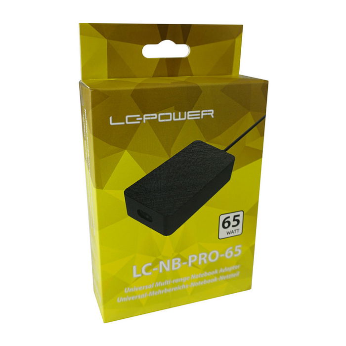 LC-Power LC-NB-PRO-65 Cargador de Portátil 65W, Adaptador de Corriente