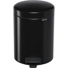 Brabantia Newicon Cubo de basura con pedal 5,0 L negro mate