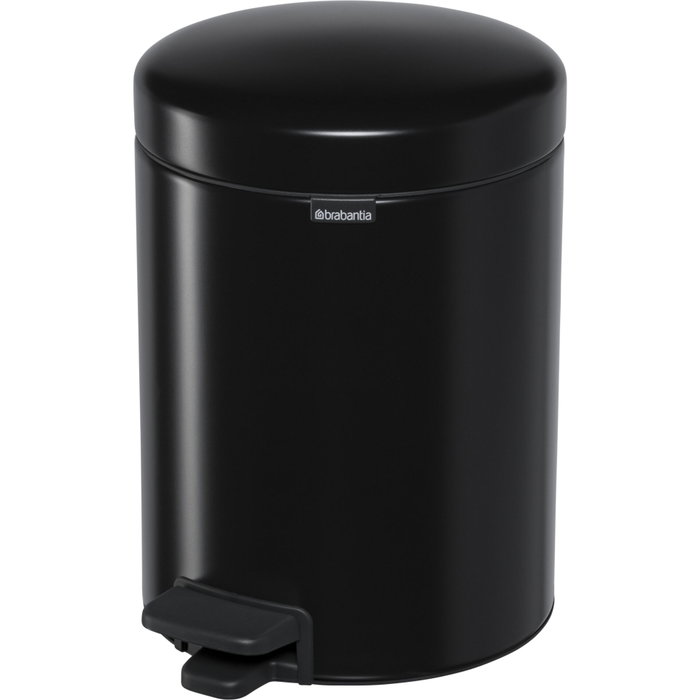 Brabantia Newicon Cubo de basura con pedal 5,0 L negro mate