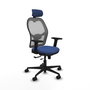PIQUERAS Y CRESPO Silla de oficina Jorquera con mecanismo Sincro/Traslack Azul marino y Gris