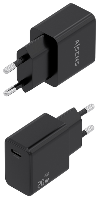 Aisens Cargador GaN USB-C PD3.0 20W Negro A110-1024 Aisens Cargador GaN USB-C PD3.0 20W Negro A110-1024
