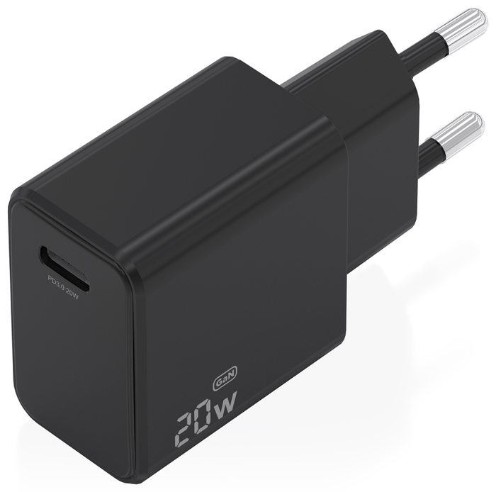 Aisens Cargador GaN USB-C PD3.0 20W Negro A110-1024 Aisens Cargador GaN USB-C PD3.0 20W Negro A110-1024