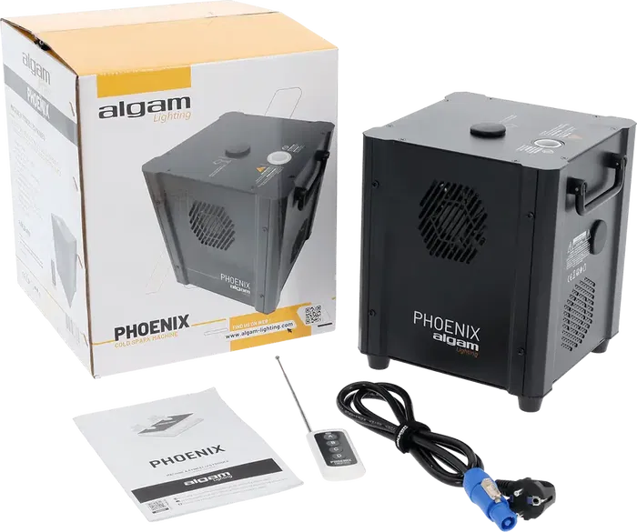 ALGAMLIGHT Máquina De Chispa Fría 650W para Fiesta, Evento y Escenario con Mando a Distancia y DMX