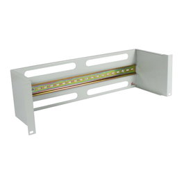 ALLNET Soporte para dispositivos para carril DIN/Hutschiene 150mm/3HE Gris claro