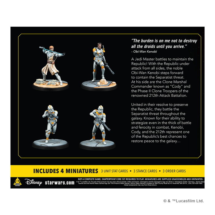 Atomic Mass Games Star Wars Shatterpoint: Hello There General Obi-Wan Kenobi Squad Pack - Expansión Juego de Miniaturas SWP06, Multilenguaje