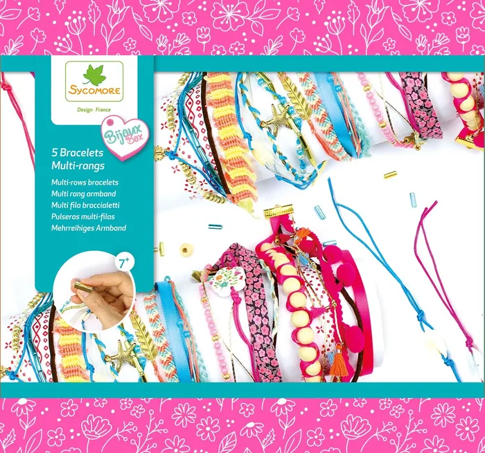 Sycomore Pulseras Multi Row Modelo Grande para Niños y Niñas a partir de 7 años Manualidades Creativas