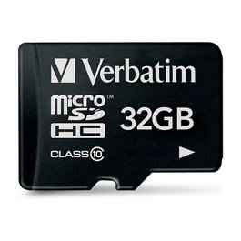 Verbatim Tarjeta Micro SDHC de 32GB Clase 10