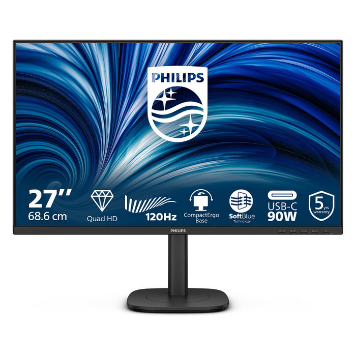Philips 27B2U3601/00 Monitor Profesional 27 Pulgadas Quad HD IPS 120Hz USB-C