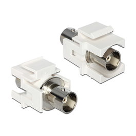 DeLOCK 86301 Módulo keystone BNC Blanco