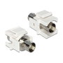 DeLOCK 86301 Módulo Keystone BNC a BNC 50 Ohm Blanco