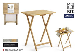 Moblekit Mesa Auxiliar Plegable Bambú