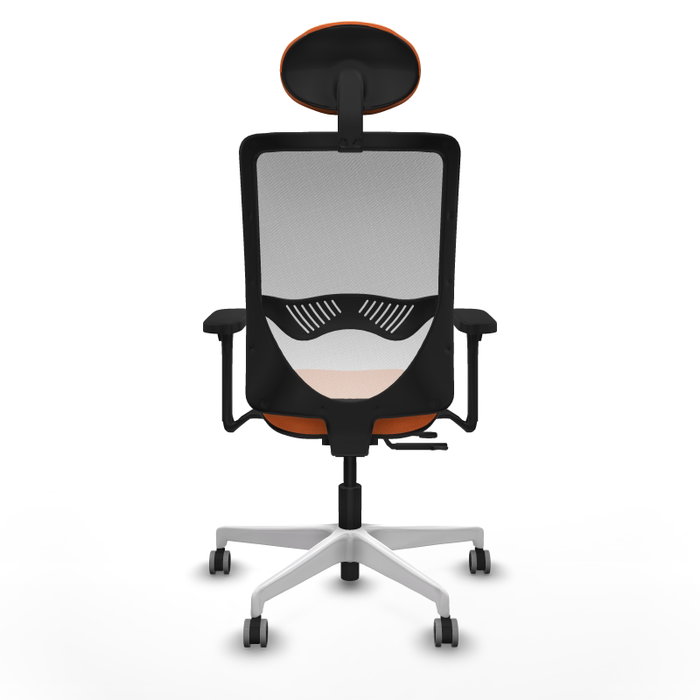 PIQUERAS Y CRESPO Silla de oficina Zulema Naranja/Blanco con Mecanismo Sincro/Traslack PIQUERAS Y CRESPO Silla de oficina Zulema Naranja/Blanco con Mecanismo Sincro/Traslack