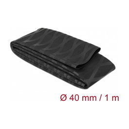 DeLOCK Tubo termorretráctil patrón X antideslizante 1 m x 40 mm Negro