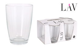 LAV Set 4 Vasos Vega "B" 415 cc Medidas 9x9x12 cm (12 Cajas)