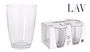 LAV Set 4 Vasos Vega "B" 415 cc Medidas 9x9x12 cm (12 Cajas)