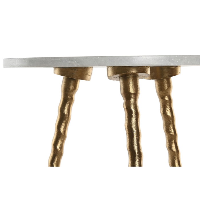 DKD Home Decor Mesita Auxiliar Moderna Blanco Dorado Marmol Aluminio 36 x 48.5 x 36 cm DKD Home Decor Mesita Auxiliar Moderna Blanco Dorado Marmol Aluminio 36 x 48.5 x 36 cm