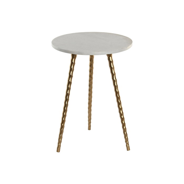DKD Home Decor Mesita Auxiliar Moderna Blanco Dorado Marmol Aluminio 36 x 48.5 x 36 cm DKD Home Decor Mesita Auxiliar Moderna Blanco Dorado Marmol Aluminio 36 x 48.5 x 36 cm