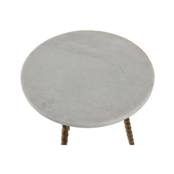 DKD Home Decor Mesita Auxiliar Moderna Blanco Dorado Marmol Aluminio 36 x 48.5 x 36 cm DKD Home Decor Mesita Auxiliar Moderna Blanco Dorado Marmol Aluminio 36 x 48.5 x 36 cm