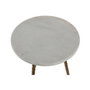 DKD Home Decor Mesita Auxiliar Moderna Blanco Dorado Marmol Aluminio 36 x 48.5 x 36 cm